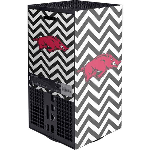 University of Arkansas-Fayetteville Chevron Print XBox Series X Digital Edition Console Skin